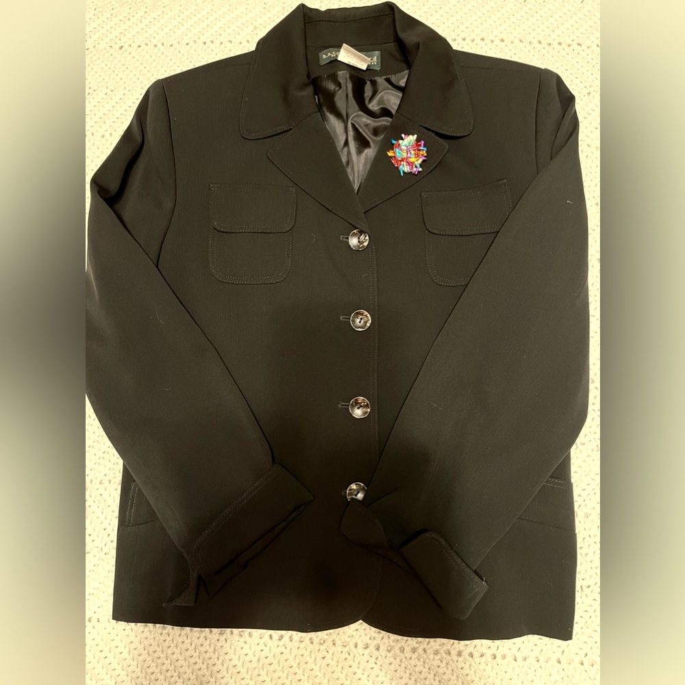 Womens Harve Benard black lined suit jacket